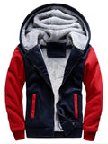 kkboxly Men's Winter Thick And Padded Warm Zip Up Hooded Jacket Best Sellers