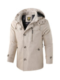 kkboxly  Men's Warm Thick Mid-length Windbreaker Jacket For Fall Winter Business