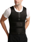 kkboxly  Men's Double Belt Vest Garment Suddenly And Violently Sweat Rubber Reinforcement Of Corsets Waist Waist Movement Gather The Corset Zipper Velcro Adjustable