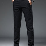 kkboxly  Plus Size Men's Solid Pants Fashion Casual Cotton Pants Fall Winter, Men's Clothing
