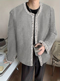 kkboxly  Elegant Open Front Cardigan Jacket, Men's Casual Vintage Style Cardigan Coat For Fall Winter