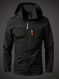 kkboxly  Men's Soft-Shell Varsity Jacket: Waterproof & Windproof Protection For Spring & Fall Outdoors!