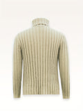kkboxly  Fashionable Men's Solid Turtleneck Knit Sweater Plus Size Male's Pullover Sweater For Autumn And Winter, Leisurewear For Big And Tall Guys