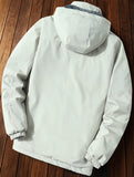 kkboxly  Warm Thick Hooded Windbreaker Jacket, Men's Casual Jackets By Activity For Fall Winter Outdoor Activities