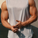 kkboxly  Men's Sleeveless Sports T-Shirt, Quick Drying Breathable Tank Top For Running Training Marathon