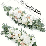 kkboxly 2 Pcs/ Set Artificial Wedding Arch Floral Arrangements for Wedding Ceremony Backdrop Reception Table Decoration