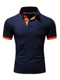 kkboxly  2023 New Men's Casual Short Sleeve Polo Shirts