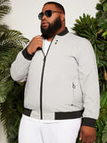 kkboxly  Men's Casual Sports Oversized Jacket, Plus Size Outdoor Comfortable Zip Up Jacket