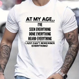 2025 Men's Funny 'I Just Can't Remember Everything' Print T-Shirt - Casual Short Sleeve Tee for Summer, Spring, and Fall - Perfect Gift Idea
