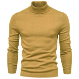 kkboxly  All Match Best Sellers Autumn Winter Pullover Men Solid Turtleneck Sweaters