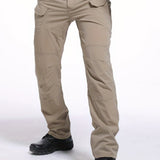 kkboxly Men's Tactical Cargo Pants: Multi-Pocket, Loose Fit, Perfect for Outdoor Work & Hiking