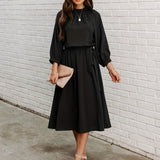 kkboxly  Women's Dresses Sexy Summer Women's High Waist Slim Fashion Solid Color Slim Temperament Maxi Dresses