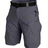 kkboxly  Men's Multi-Pocket Tactical Shorts  Multi-Purpose Cargo Shorts Outdoor Waterproof Hiking Track Shorts