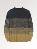 kkboxly  All Match Knitted Cable Sweater, Men's Casual Color Block Design Warm Slightly Stretch Crew Neck Pullover Sweater For Fall Winter