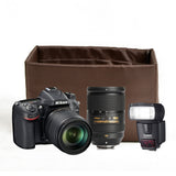 KKBOXLY 2025 Men's horizontal photo bag Casual shoulder bag Oil wax canvas with top leather bag Anti-splashing SLR camera bag