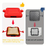 kkboxly Universal Microwave Crisper Pan - Aluminum Non-Stick Toaster Oven Cookware for Crispy Results - Versatile Sandwich and Snack Maker