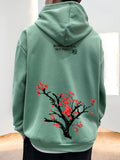 kkboxly  Men's Fleece Loose Long Sleeve Drop Shoulder Hoodie