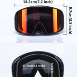 Double Lens Layers Anti-Fog Ski Goggles, Over Glasses Ski Glasses for Snow Snowboard