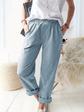 kkboxly  High Waist Straight Leg Pants, Casual Every Day Pants, Women's Clothing