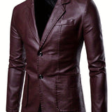 kkboxly  Waterproof and Windproof Men's Faux Leather Cycling Jacket - Stylish and Comfortable Slim Fit Outdoor Clothing