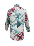 kkboxly  Plus Size Men's Contrast Color Stripes Print Coat, Fashion Casual Street Style Jacket For Autumn/winter, Men's Clothing