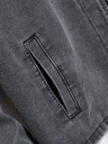 kkboxly  Men's Chic Zip Up Denim Jacket