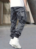 kkboxly  Men's Active Cargo Pants - Multi Pockets, Breathable & Stretchy Sweatpants For Outdoor Adventures
