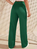 kkboxly  Solid Straight Leg Trouser, Business Casual Suit Pants For Spring & Summer, Women's Clthing