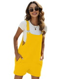 kkboxly  Solid Cami Jumpsuit, Casual Sleeveless Comfy Short Length Jumpsuit With Pockets, Women's Clothing