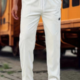 kkboxly  Men's Casual Pocket Joggers, Drawstring Long Sports Pants For Spring Summer