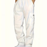 kkboxly  Men's Multi Pocket Cargo Pants, Casual Loose Fit Sports Pants