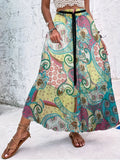 kkboxly  Polka Dot Pleated Skirts, Vintage High Waist Summer Maxi Skirts, Women's Clothing
