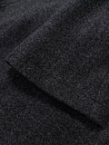 kkboxly  Plus Size Casual Coat, Women's Plus Solid Button Up Long Sleeve Lapel Collar Long Coat