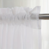 kkboxly 1pcs/set Pure Colour Sheer Voile Window Treatment With Rod Pocket Curtain Panels Suitable For Use In Kitchens, Bedrooms, And Living Rooms (white 52x84)