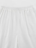 kkboxly  Solid Elastic Wide Leg Pants, Casual Loose Pants For Spring & Summer, Women's Clothing