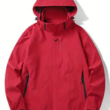 kkboxly  Men's Casual Lightweight Waterproof Windbreaker Jacket Coat Regular Fit Coat For Spring Autumn Outdoors Hiking