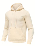 kkboxly  Men's Solid Color Hoodies, Casual Loose Fit Drawstring Hooded Sweatshirt With Pocket Best Sellers