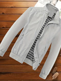 kkboxly  Men's Jacket Casual High Neck Zipper Jacket For Spring