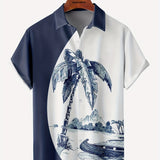 kkboxly  New Man's Hawaiian Vintage Button Down Short Sleeve Shirts Best Sellers