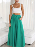 kkboxly  Drawstring Wide Leg Pants, Boho Pants For Spring & Summer, Women's Clothing