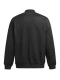 kkboxly  Men's Loose Fit Knitted Jacket, Casual Baseball Collar Cardigan Jacket