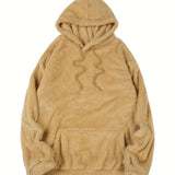 kkboxly Plus Size Women & Men Clothes Men's Soft Drawstring Flannel Hoodie With Kangaroo Pocket, Oversized Loose Clothing, Best Sellers Gifts Best Sellers Gifts