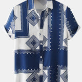 kkboxly  New For 2023, Men's Floral Shirt Casual Slim Short Sleeve Shirt
