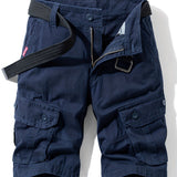 kkboxly Men's Casual Cotton Drawstring Shorts With Button Pockets, Male Clothes For Summer [Belt Not Included]