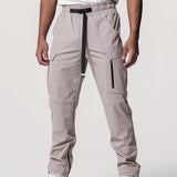 Men's Spring And Autumn Cargo Style Long Trousers With Multi-Pocket, Male Casual Loose Trousers
