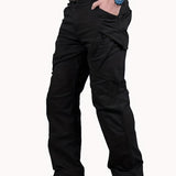 kkboxly Men's Casual Cargo Pants With Zipper Pockets, Male Joggers For Spring And Fall Outdoor