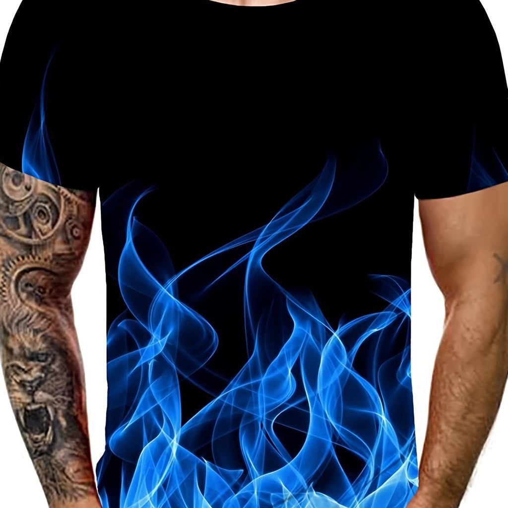 kkboxly  Plus Size Tees For Men, 3D Print Trendy Oversize Short Sleeve T-shirts, Summer Oversized Tops, Best Seller Gifts