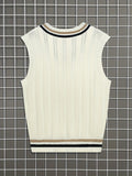 kkboxly  Elegant Slightly Stretch Preppy Vest, Men's Casual Vintage Style V Neck Vest For Fall Winter