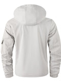 kkboxly  Men's Casual Windbreaker Bomber Jacket Coat, Outdoor Sports Casual Jacket Spring Autumn Hooded Windbreaker