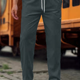 kkboxly  Men's Casual Straight Leg Joggers, Regular Stretch Sports Pants For Spring Summer